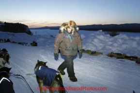 Friday March 9, 2012 Sonny Lindner prepares to leave the Ruby, checkpoint. Iditarod 2012.