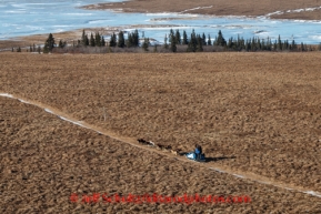 John Baker on a bare tussock trail between Unalakleet and Shaktoolik on Sunday, March 9, during the Iditarod Sled Dog Race 2014.PHOTO (c) BY JEFF SCHULTZ/IditarodPhotos.com -- REPRODUCTION PROHIBITED WITHOUT PERMISSION