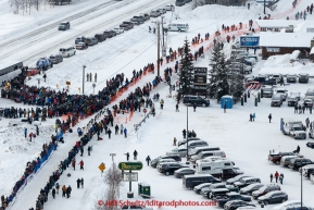 A team leaves the start line at Pikes Landing in Fairbanks during the start of Iditarod 2015 on March 9, 2015(C) Jeff Schultz/SchultzPhoto.com - ALL RIGHTS RESERVED DUPLICATION  PROHIBITED  WITHOUT  PERMISSION