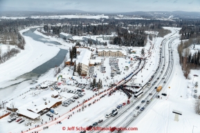 A team leaves the start line at Pikes Landing in Fairbanks during the start of Iditarod 2015 on March 9, 2015(C) Jeff Schultz/SchultzPhoto.com - ALL RIGHTS RESERVED DUPLICATION  PROHIBITED  WITHOUT  PERMISSION