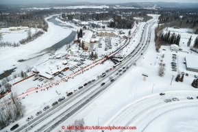 A team leaves the start line at Pikes Landing in Fairbanks during the start of Iditarod 2015 on March 9, 2015(C) Jeff Schultz/SchultzPhoto.com - ALL RIGHTS RESERVED DUPLICATION  PROHIBITED  WITHOUT  PERMISSION