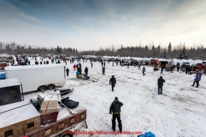 This is what controled chaos looks like at the Official Start of the 2015 Iditarod in Fairbanks, Alaska.(C) Jeff Schultz/SchultzPhoto.com - ALL RIGHTS RESERVED DUPLICATION  PROHIBITED  WITHOUT  PERMISSION