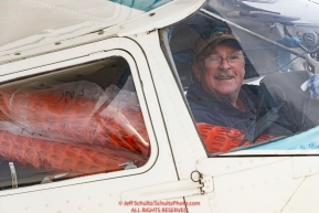 Volunteer pilot Bruce Moroney taxi's his airplane full of straw and supplies destined for the Finger Lake Checkpoint during the Willow Fly Out at the Willow Airport prior to the 2019 Iditarod Race on Wednesday February 20, 2019.Photo by John Wallace/  (C) 2019  ALL RIGHTS RESERVED