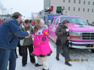 Dee Jonrowes color coordinated outfit and truck