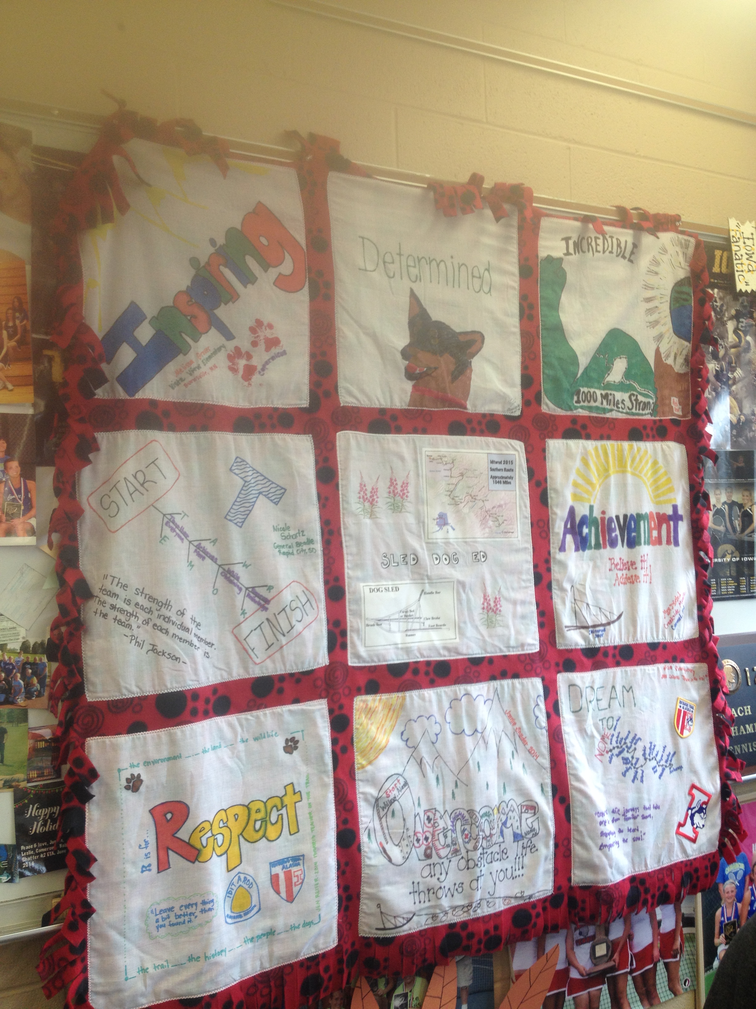 Iditarod Traveling Quilt created by Summer Camp Teachers