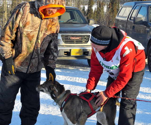 Wade Marrs and his Junior musher