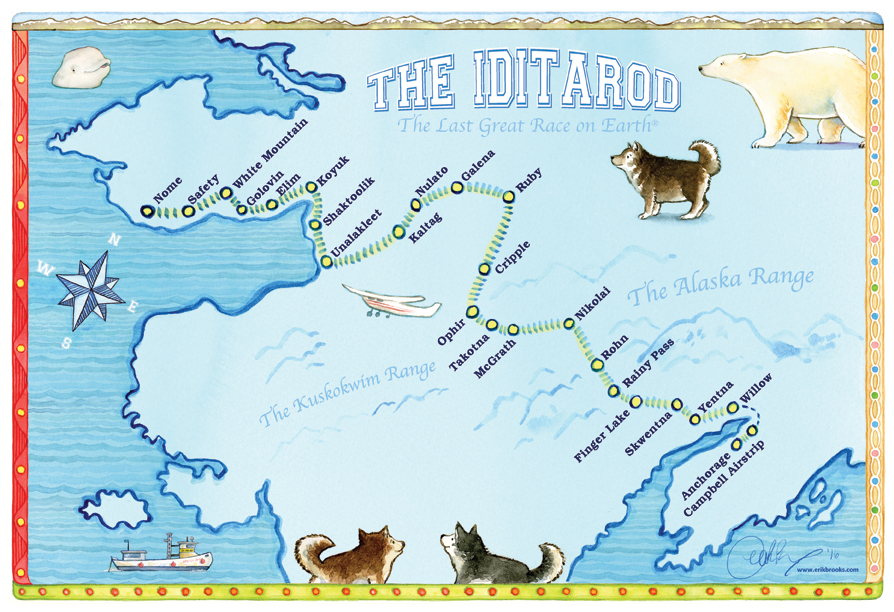 Just For Kids Map The Race Iditarod Just For Kids Map The Race Iditarod