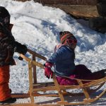 Kids in Kaltag during Iditarod
