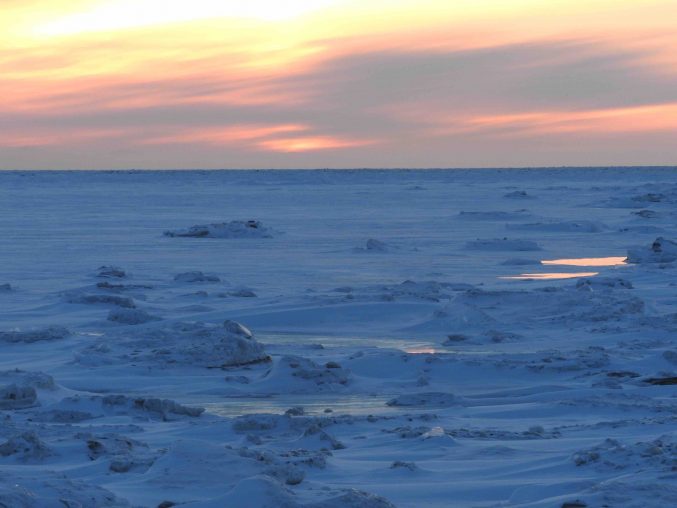 Sunset, Bering Sea, Unalakleet, Alaska, Iditarod