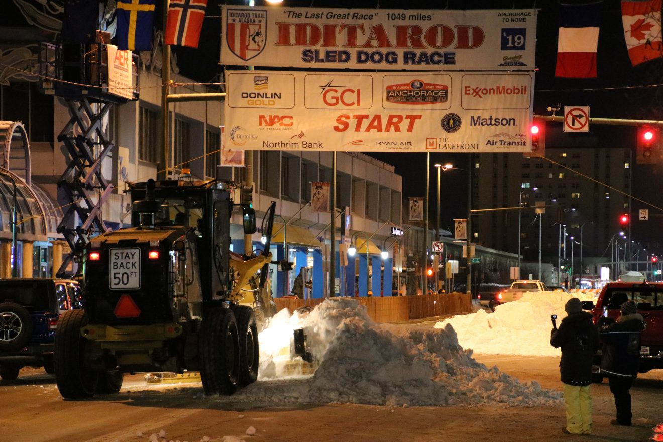 Prepping the Ceremonial Start Iditarod