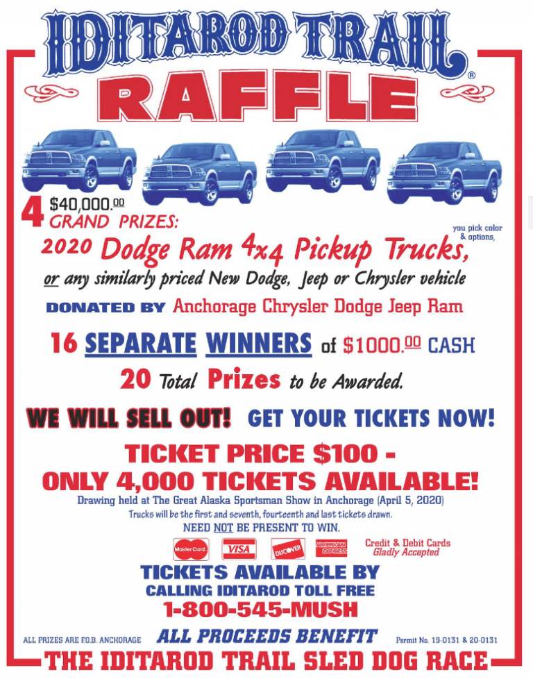 Iditarod Trail Winter Raffle 2020 Iditarod