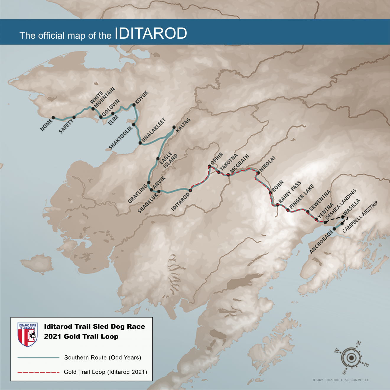 Race Map Iditarod