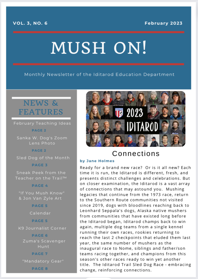 Iditarod EDU Newsletter Iditarod