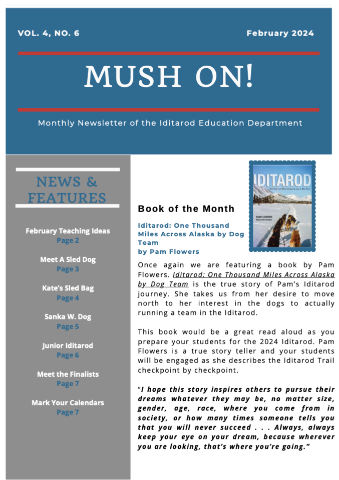 Iditarod EDU Newsletter Iditarod