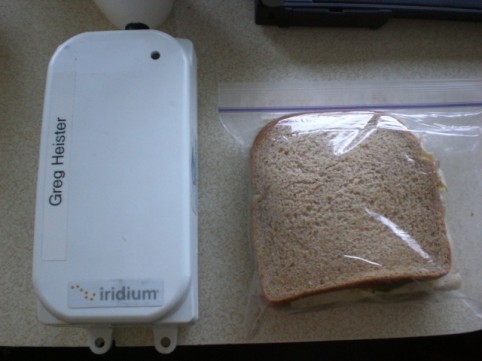 A GPS Tracker and a Sandwich - for you to compare...